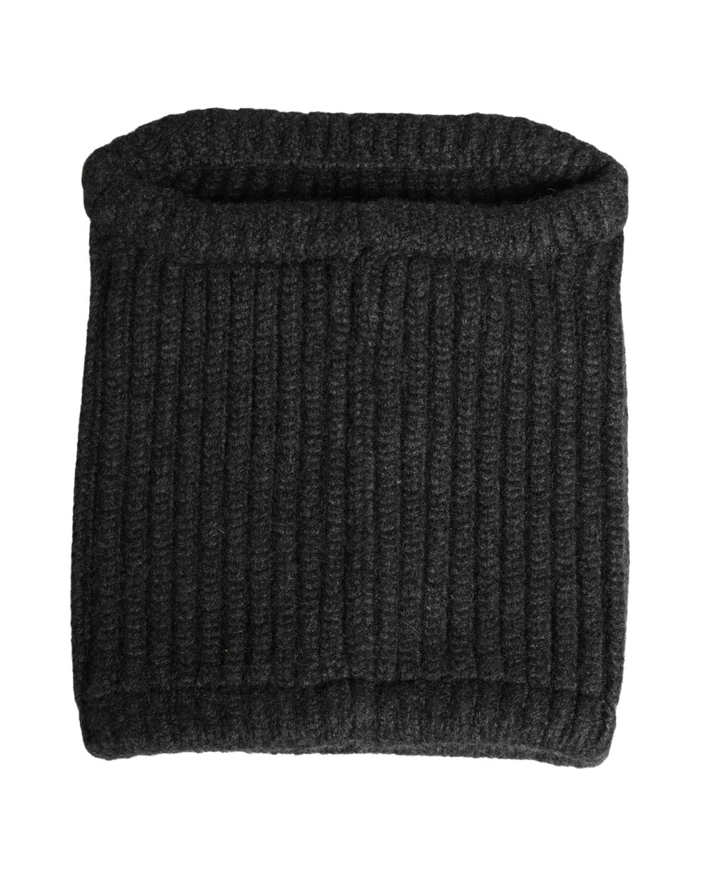 Dolce & Gabbana Black Cashmere Knitted Men Winter Neck Warmer Hat