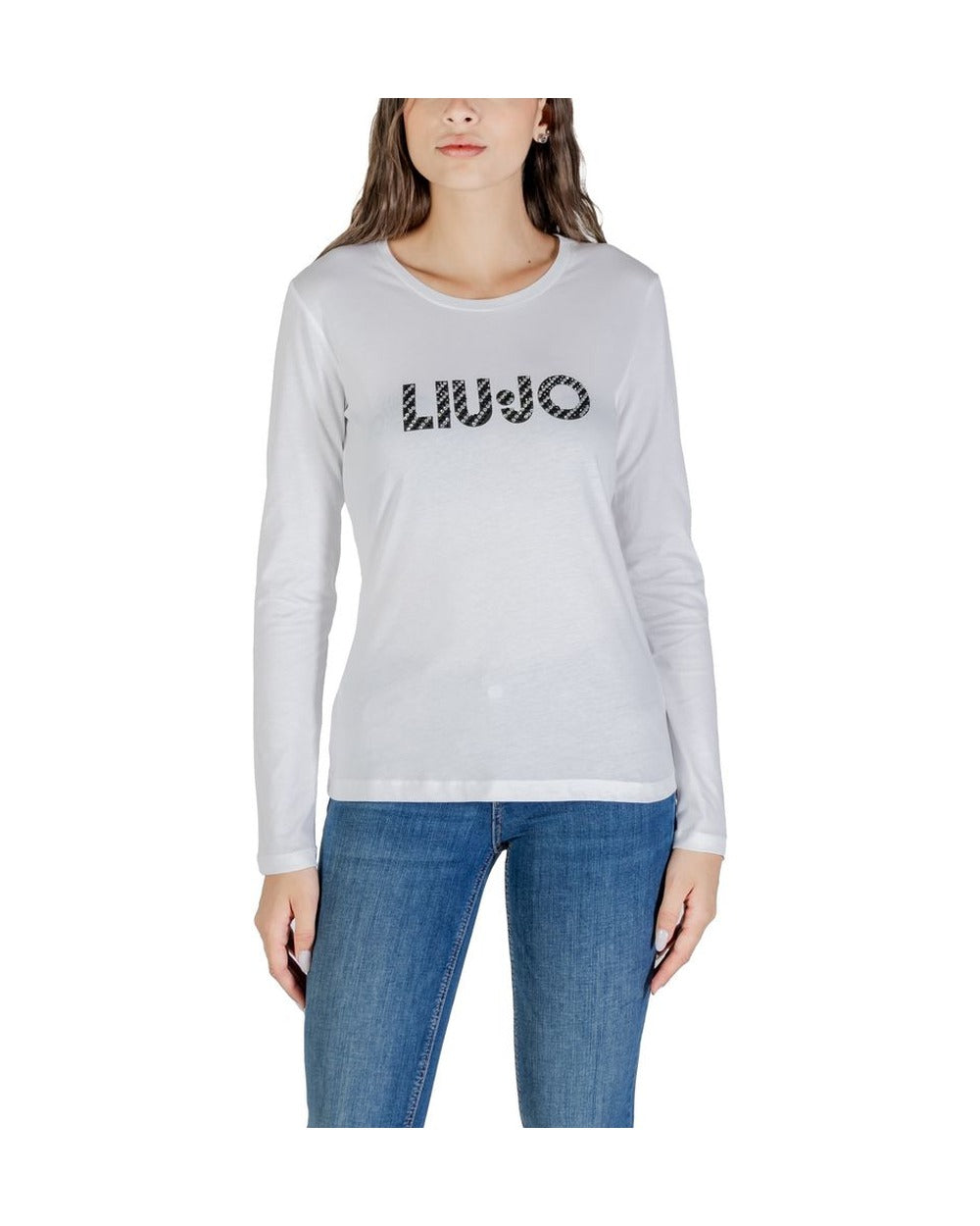 Liu Jo White Cotton Long Sleeve T-Shirt