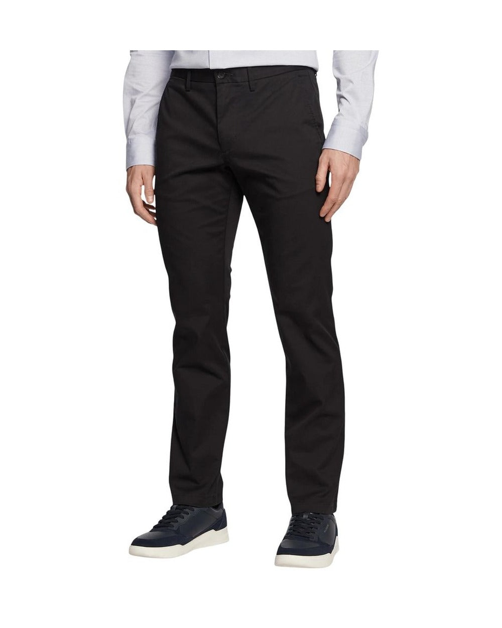 Tommy Hilfiger Black Recycled Cotton Casual Pants