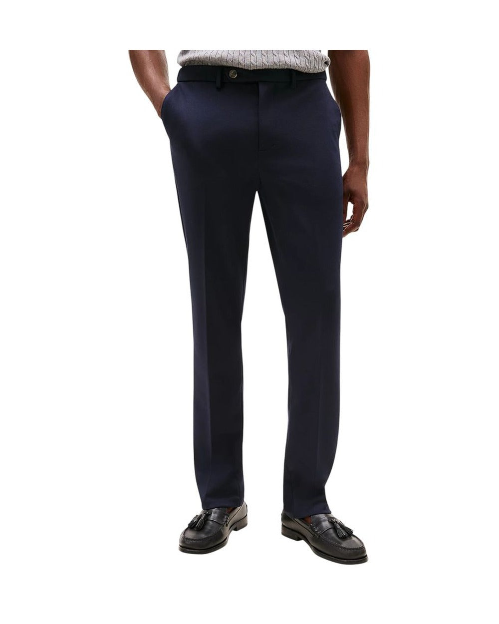 Tommy Hilfiger Blue Recycled Polyester Dress Pants
