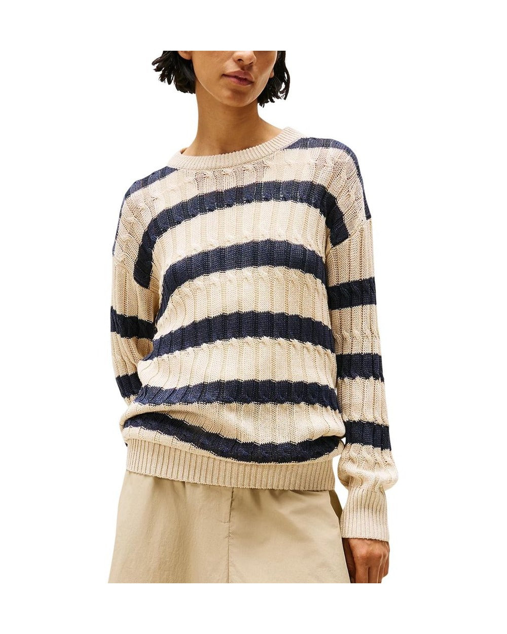 Tommy Hilfiger Beige Linen Sweatshirt