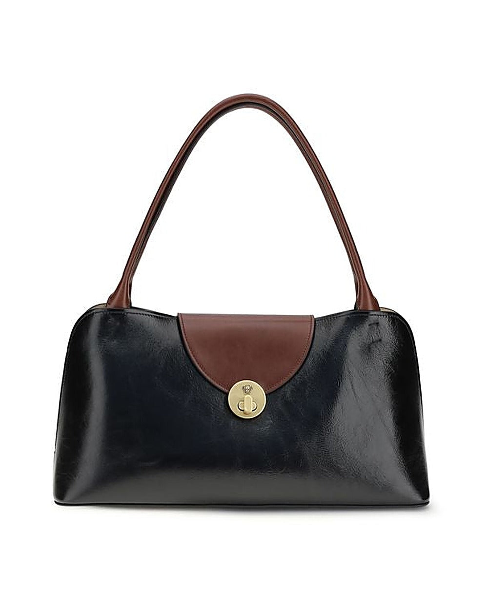 Versace Black Calf Leather Bos Taurus Shoulder Bag