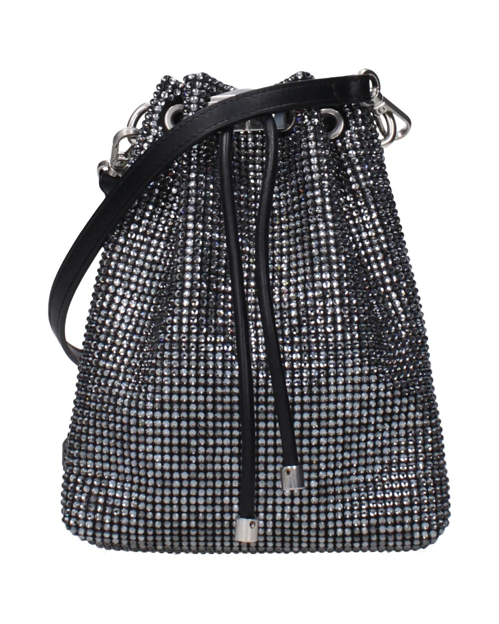 Jimmy Choo Black Satin Crossbody Bag