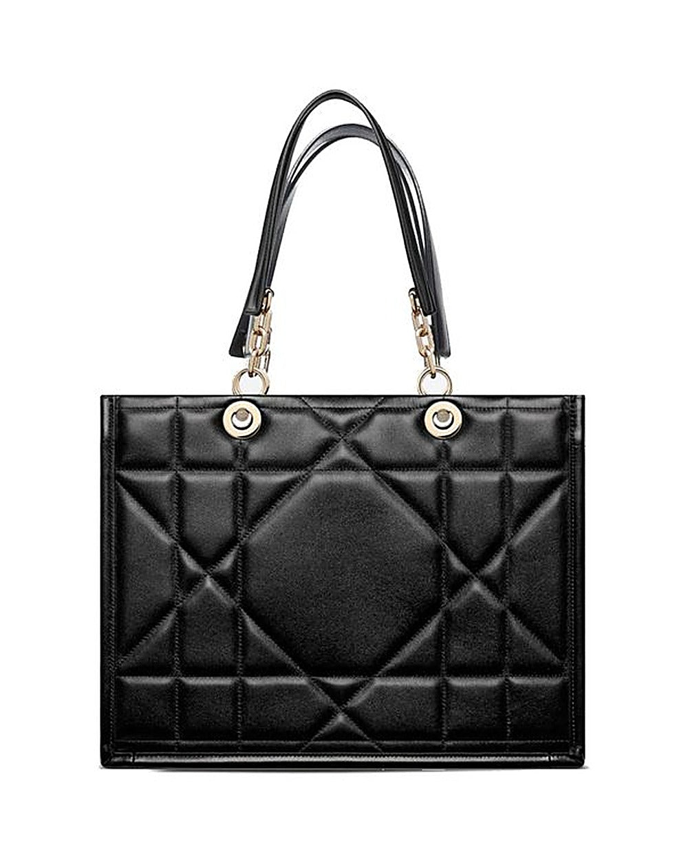 Dior Black Leather Tote Bag