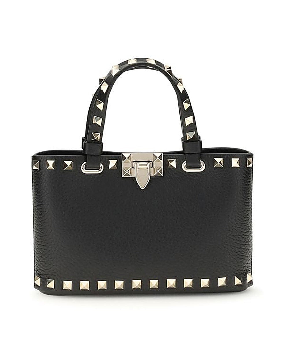 Valentino Garavani Black Calf Leather Bos Taurus Handbag