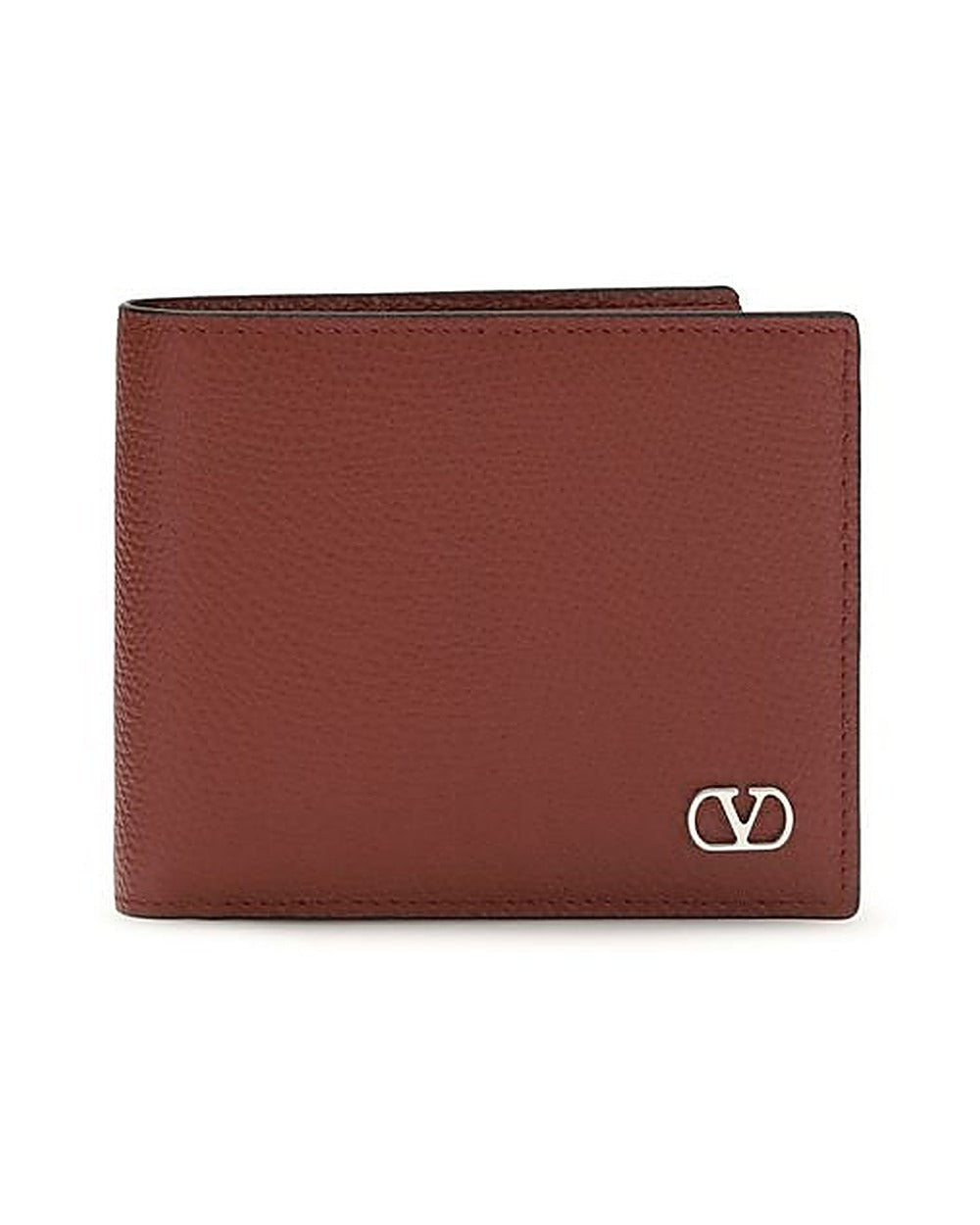 Valentino Garavani Bordeaux Calf Leather Bos Taurus Wallet