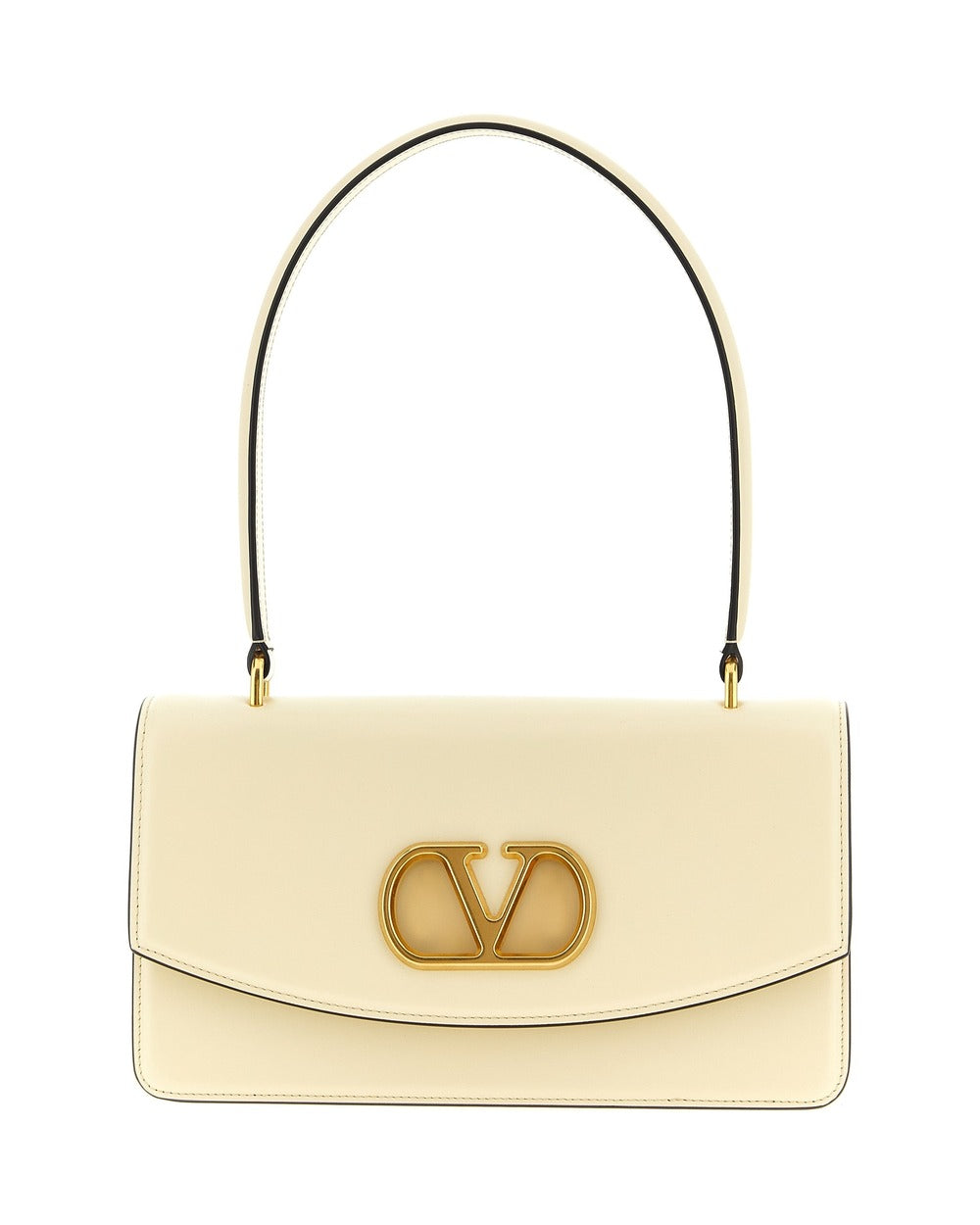 Valentino Garavani White Calfskin Shoulder Bag