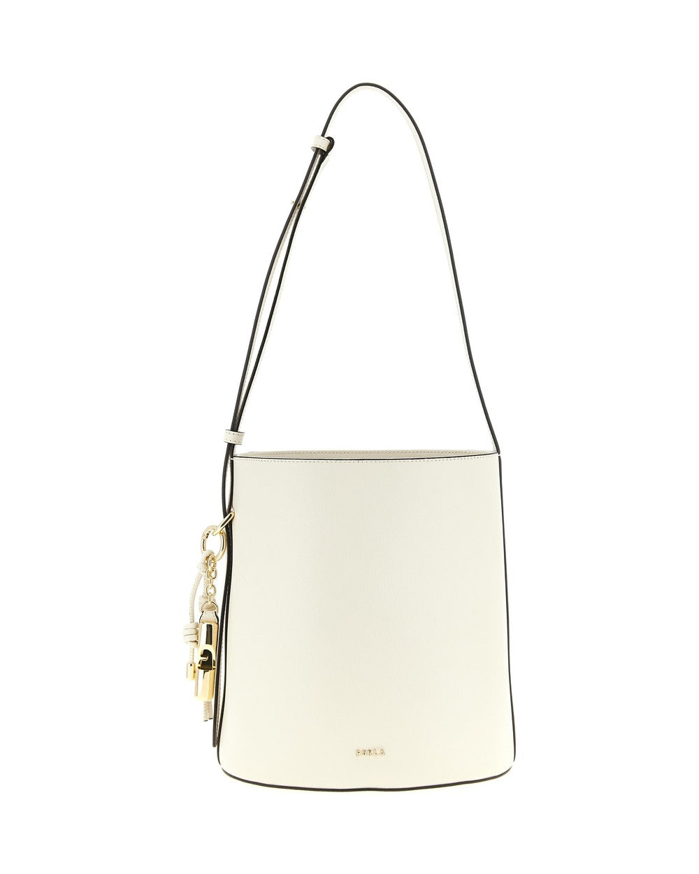 Furla White Calfskin Shoulder Bag