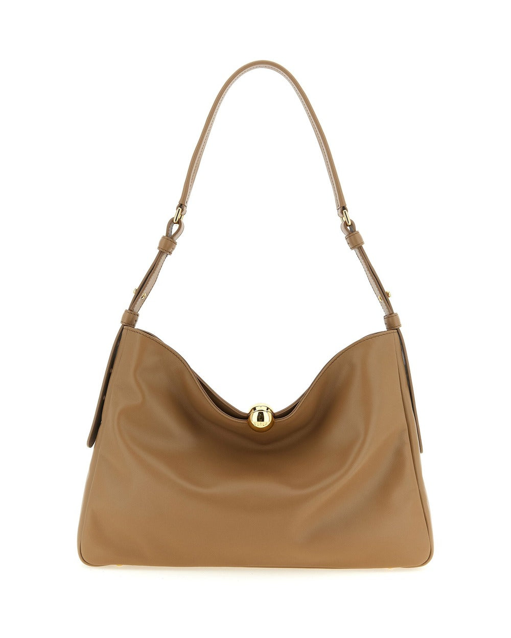 Furla Beige Calfskin Shoulder Bag