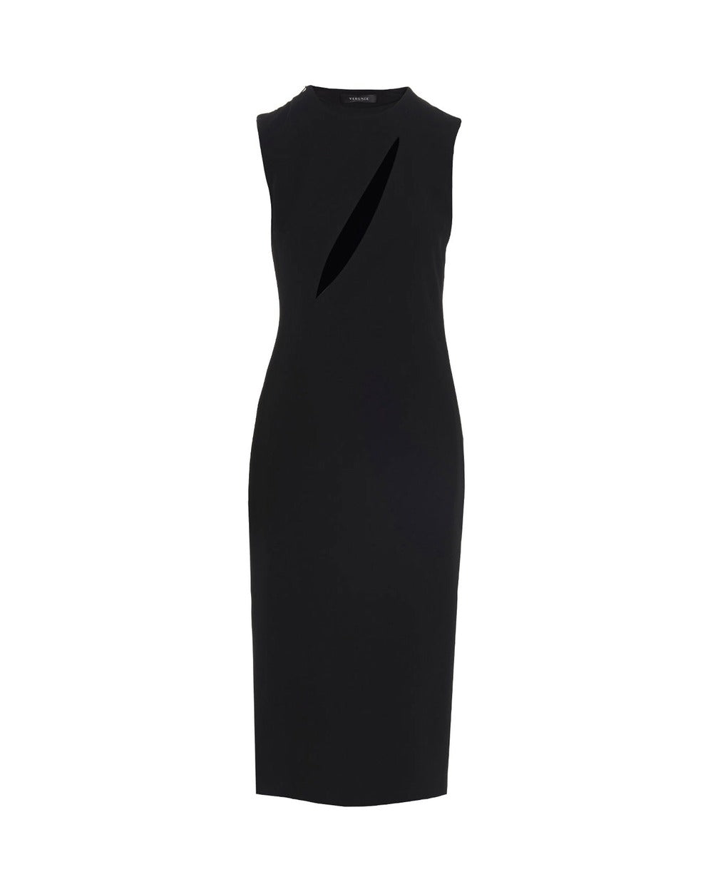 Versace Black Acetate Midi Dress
