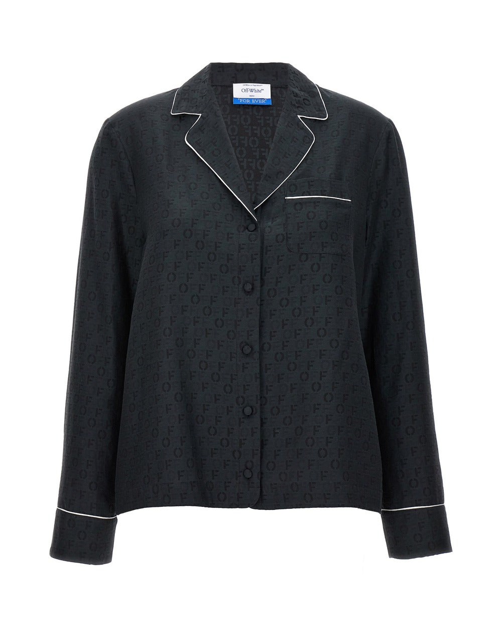 Off-White Black Silk Blouse