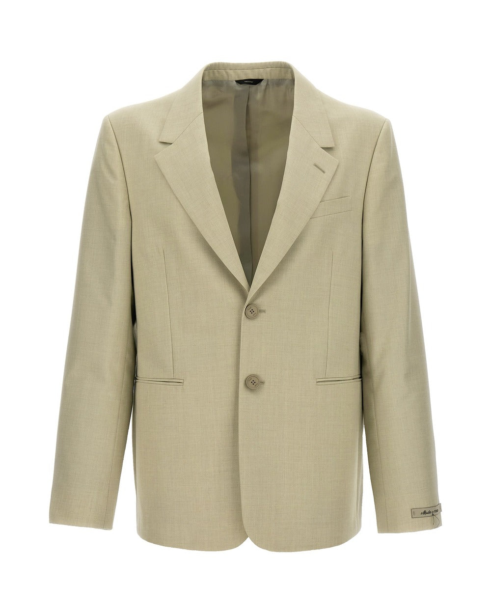Fendi Beige Virgin Wool Blazer