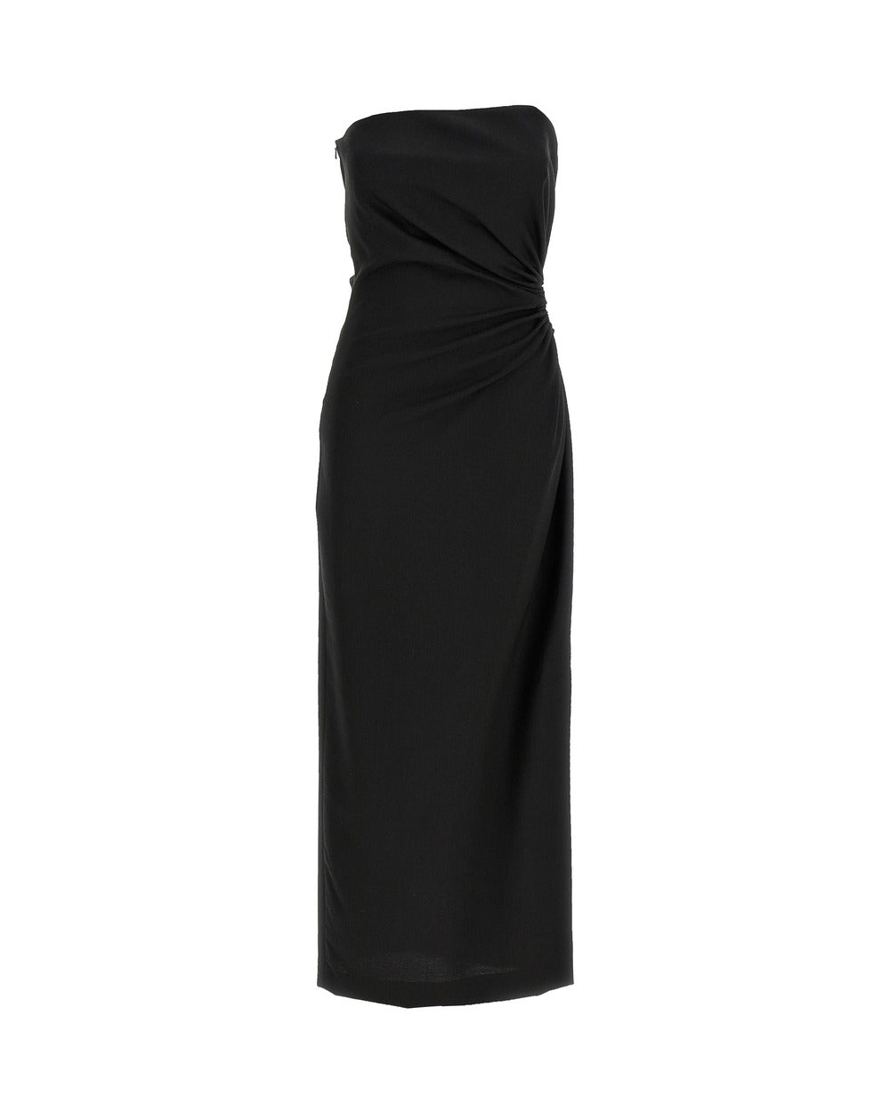 Max Mara Black Virgin Wool Long Dress