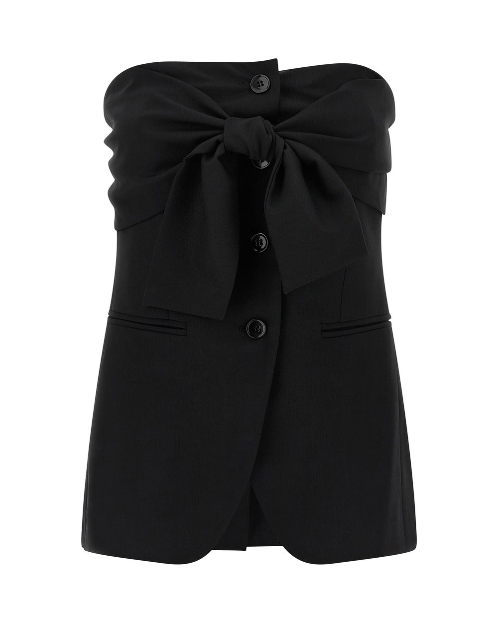 Max Mara Black Virgin Wool Tank Tops