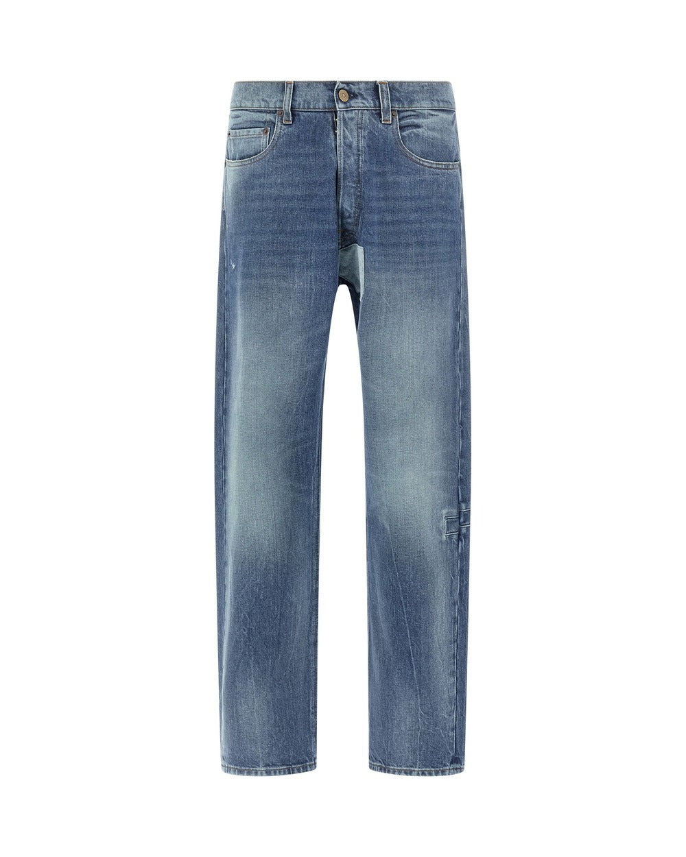 Maison Margiela Blue Cotton Straight-Leg Jeans