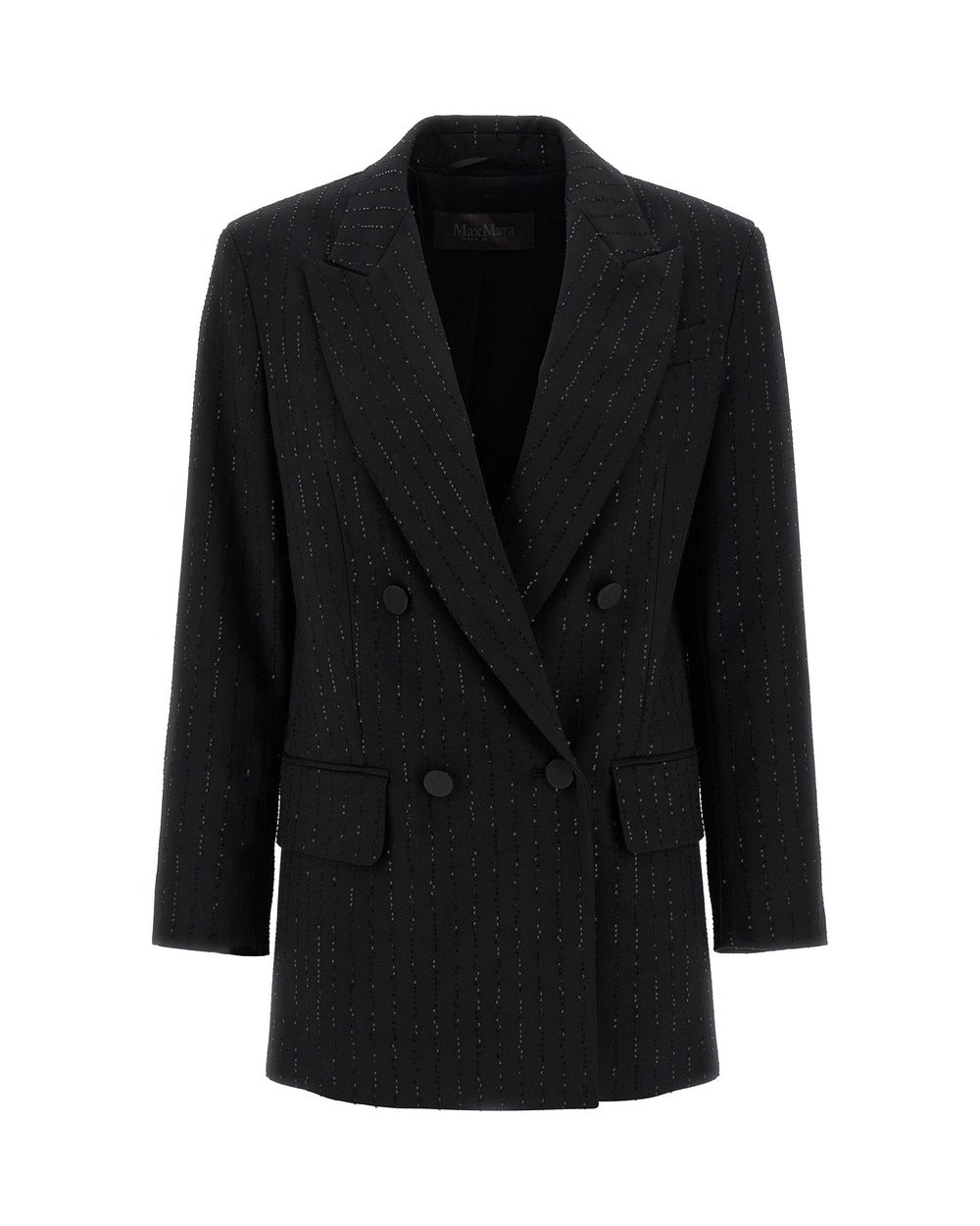 Max Mara Black Virgin Wool Blazer