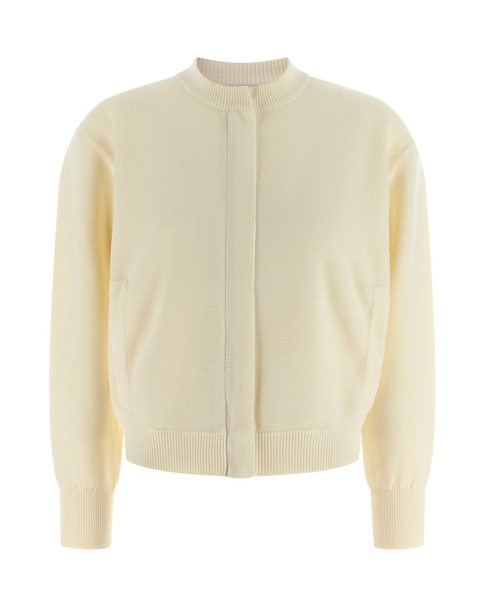 Max Mara White Virgin Wool Cardigan