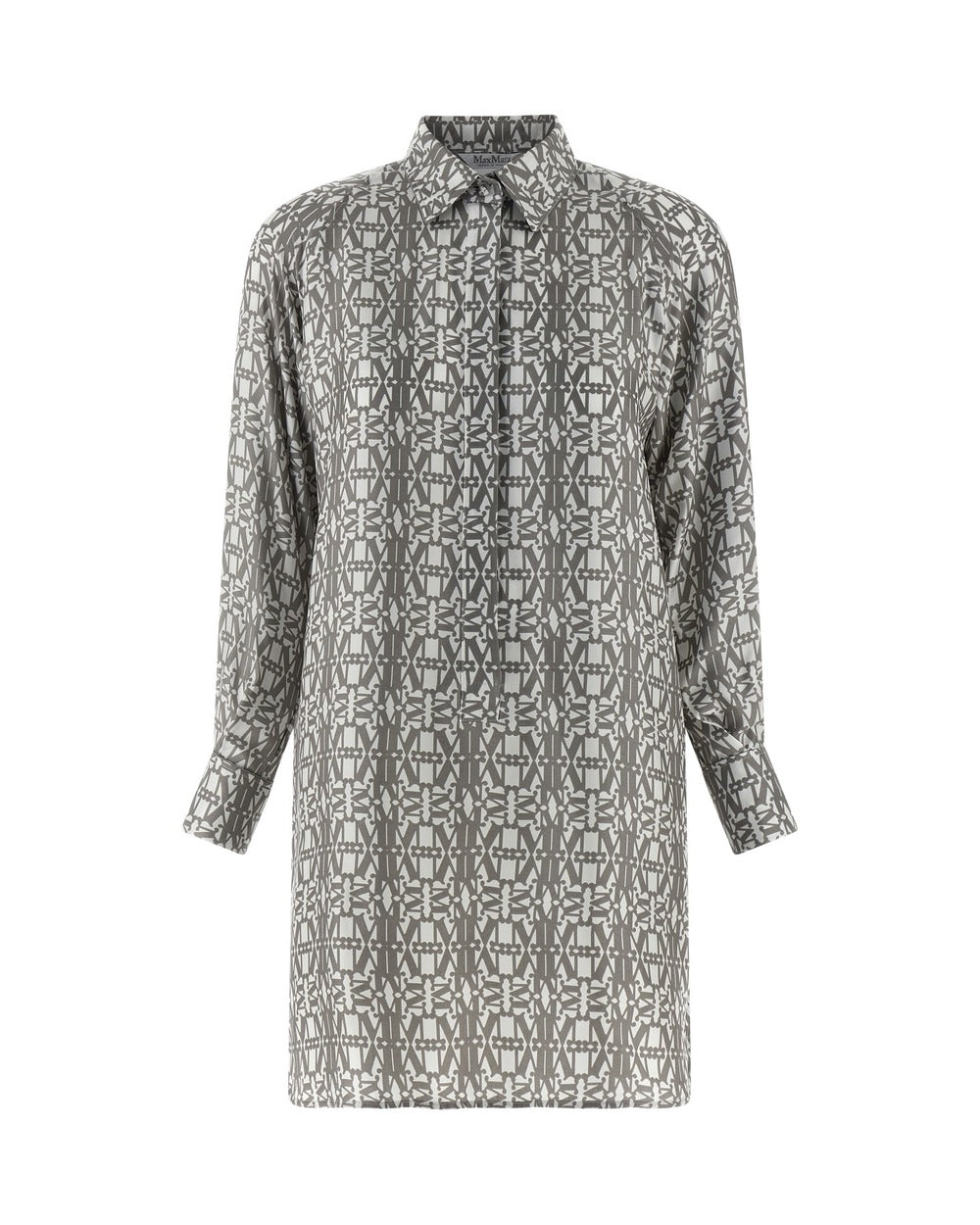 Max Mara Gray Silk Short Dress