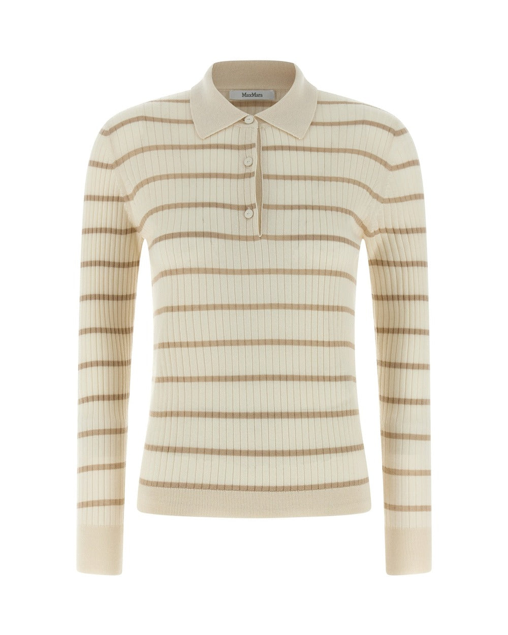 Max Mara Beige Cashmere Polo Shirt