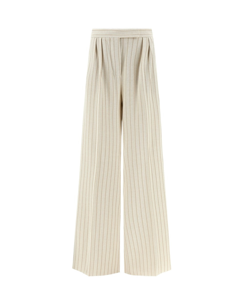 Max Mara White Cotton Casual Pants