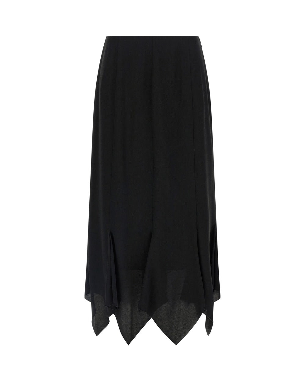 Valentino Garavani Black Silk Midi Skirt