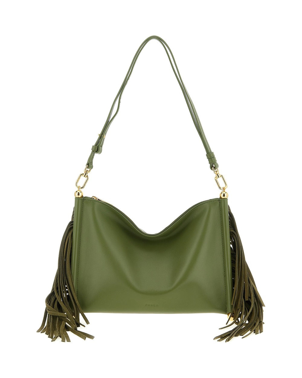 Furla Bicolor Lamb Leather Shoulder Bag
