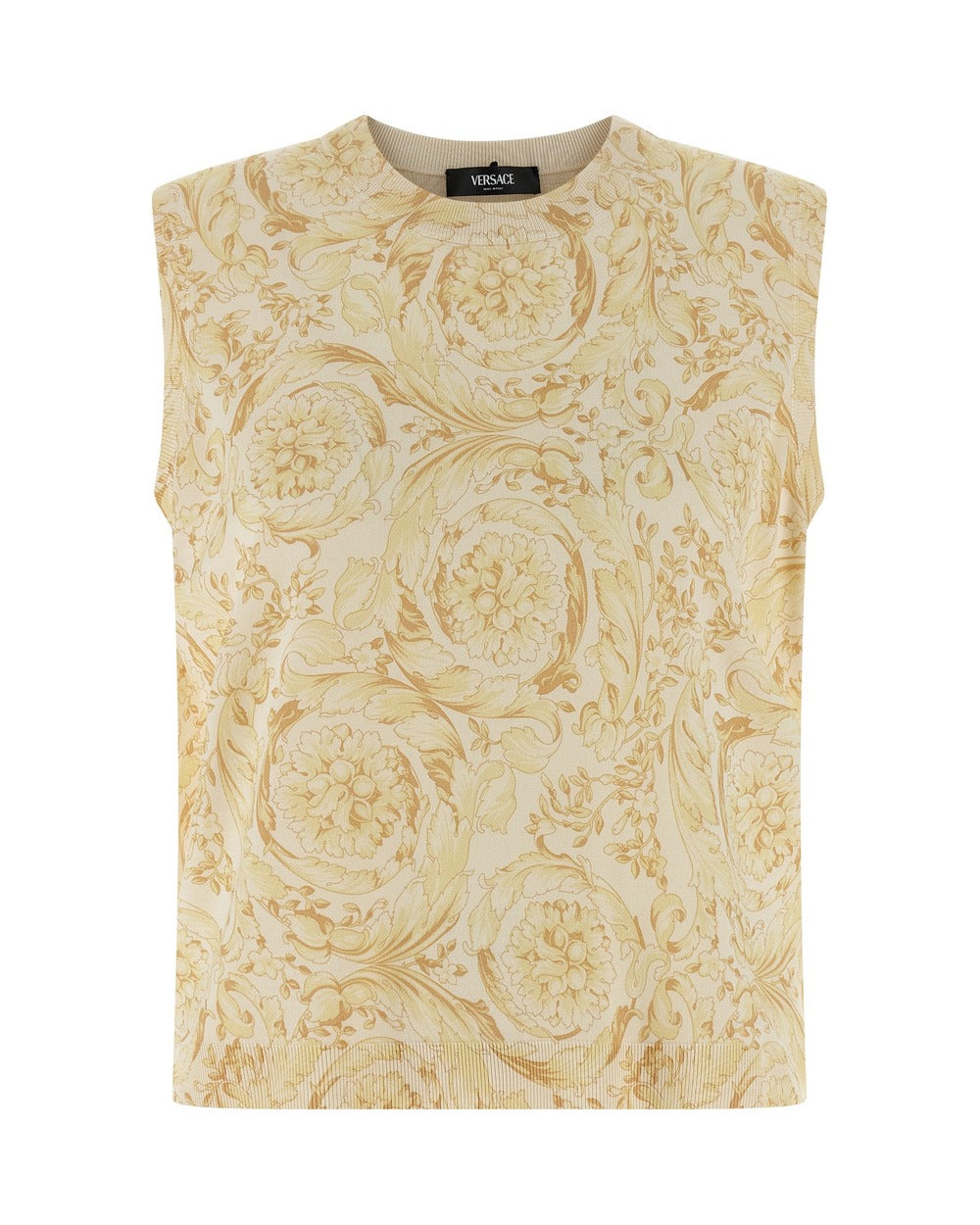 Versace Bicolor Silk Sleeveless Jacket