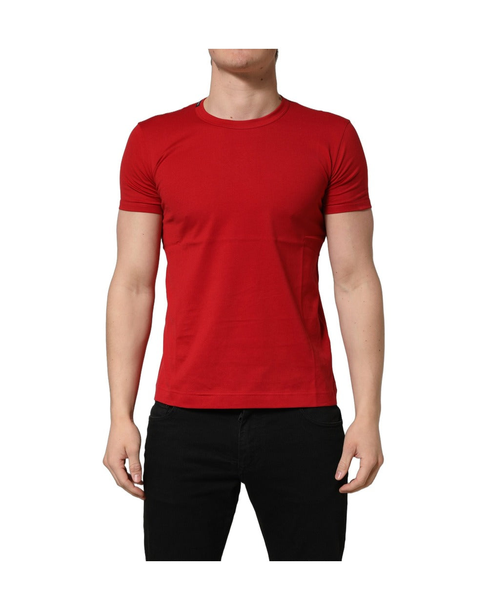 Dolce & Gabbana Red Goodluck 2023 Cotton Crew Neck T-shirt