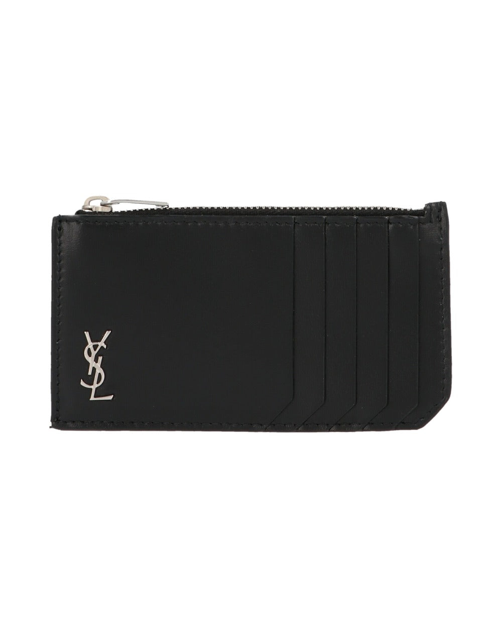 Saint Laurent Black Calfskin Cardholder