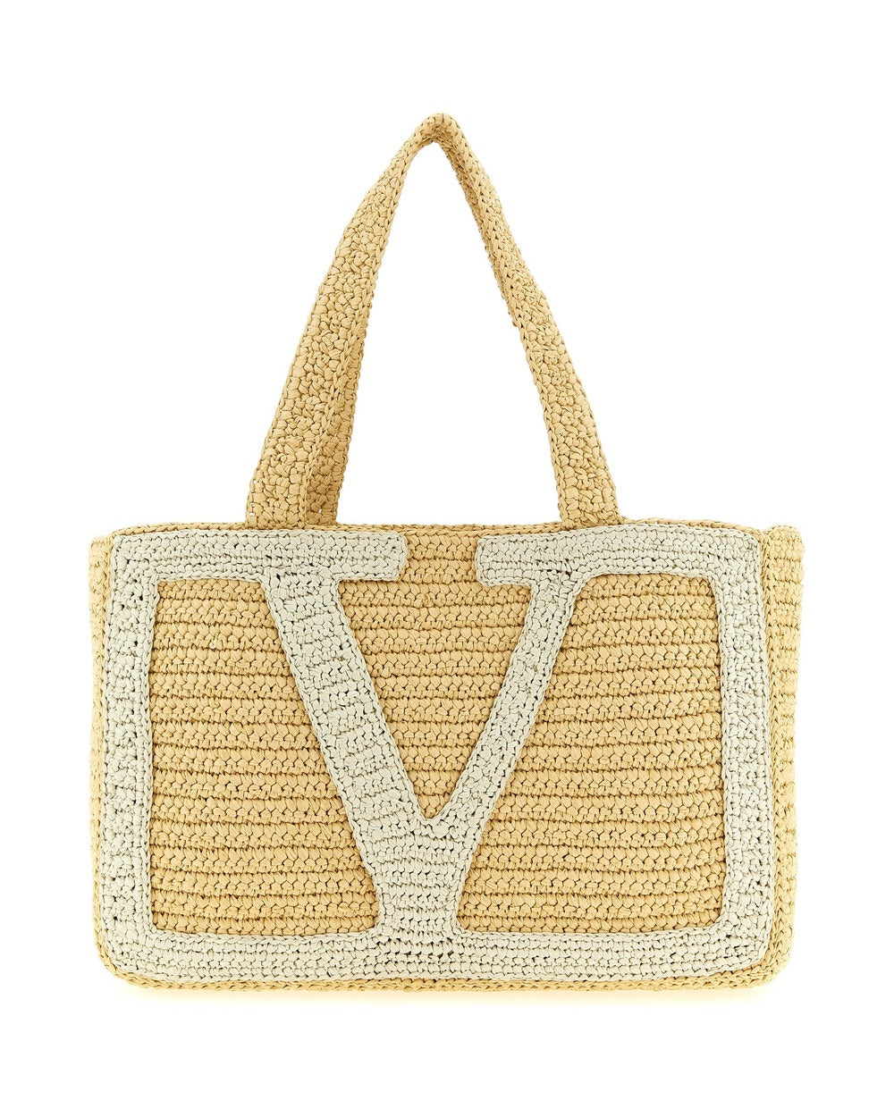 Valentino Garavani White Viscose Tote Bag