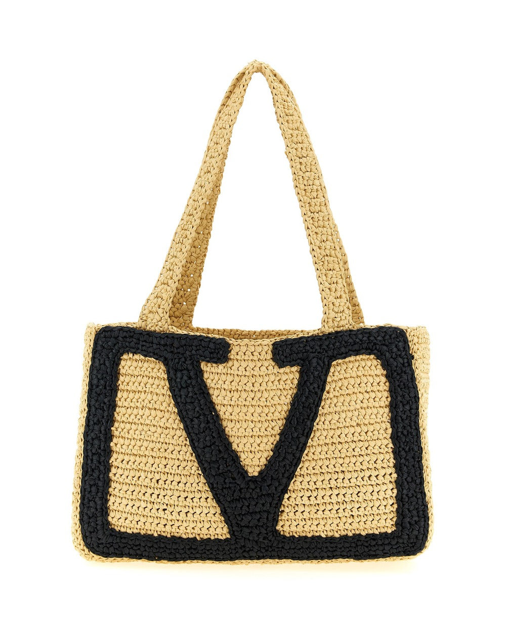 Valentino Garavani Beige Viscose Tote Bag