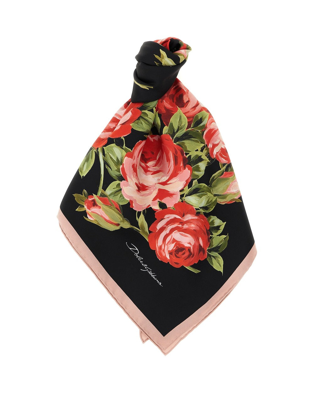 Dolce & Gabbana Black Silk Foulard