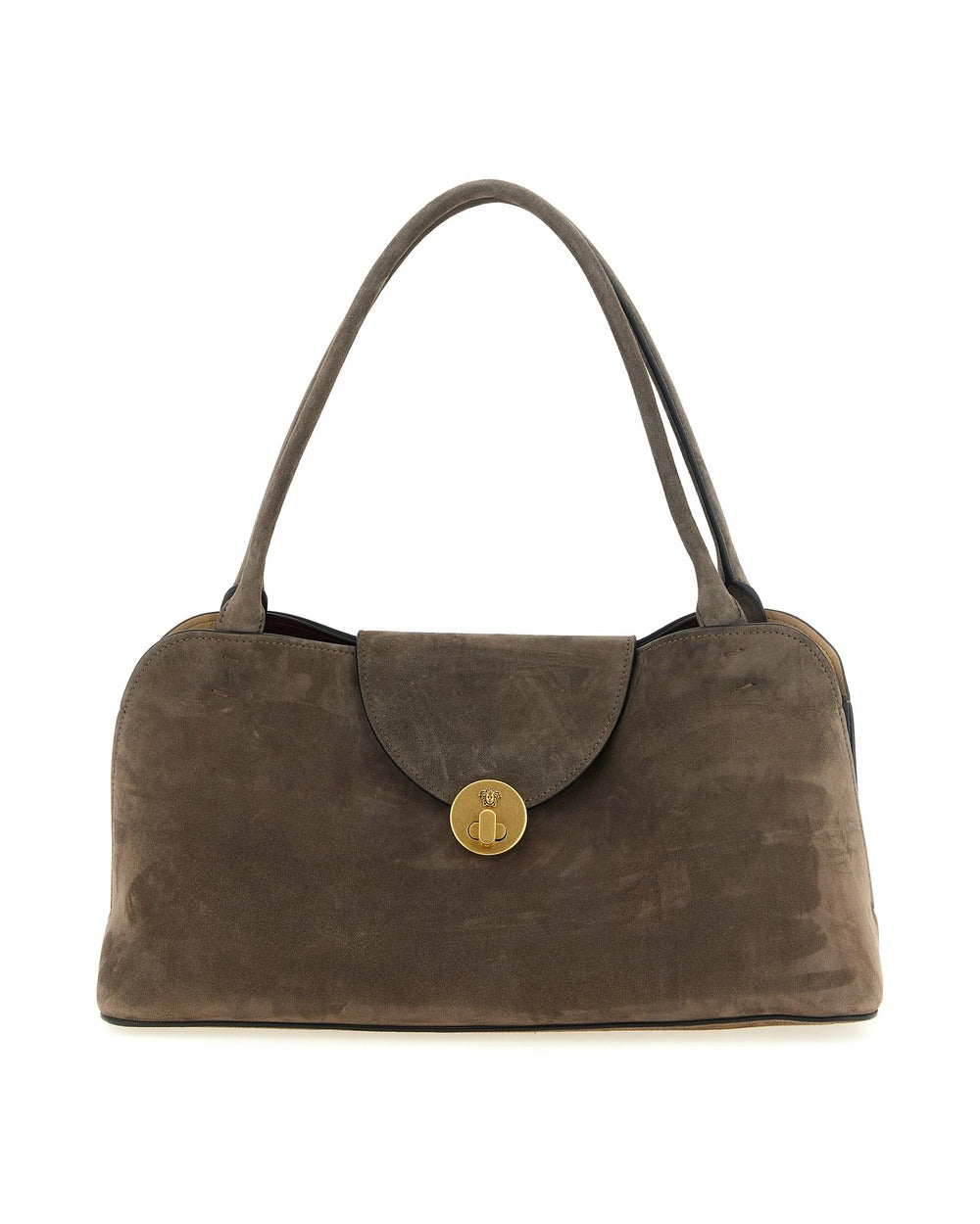 Versace Brown Calfskin Shoulder Bag