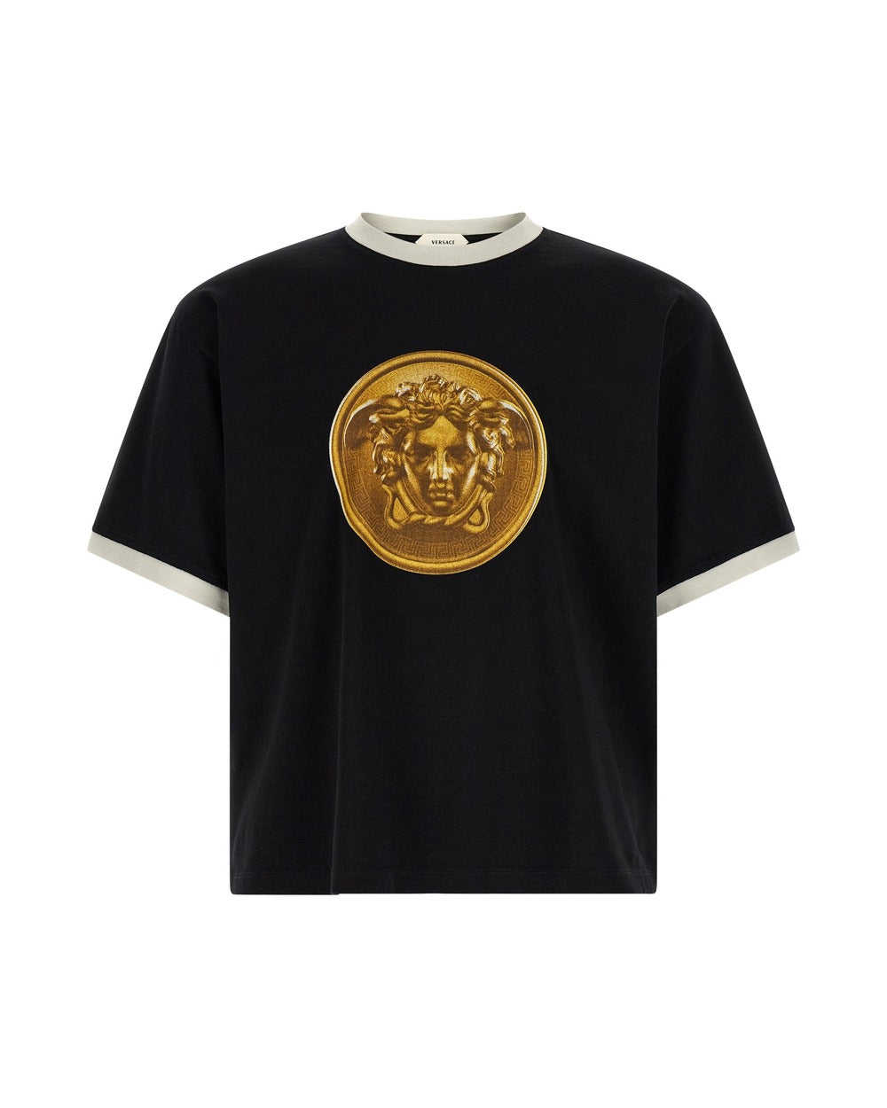 Versace Black Cotton T-Shirt