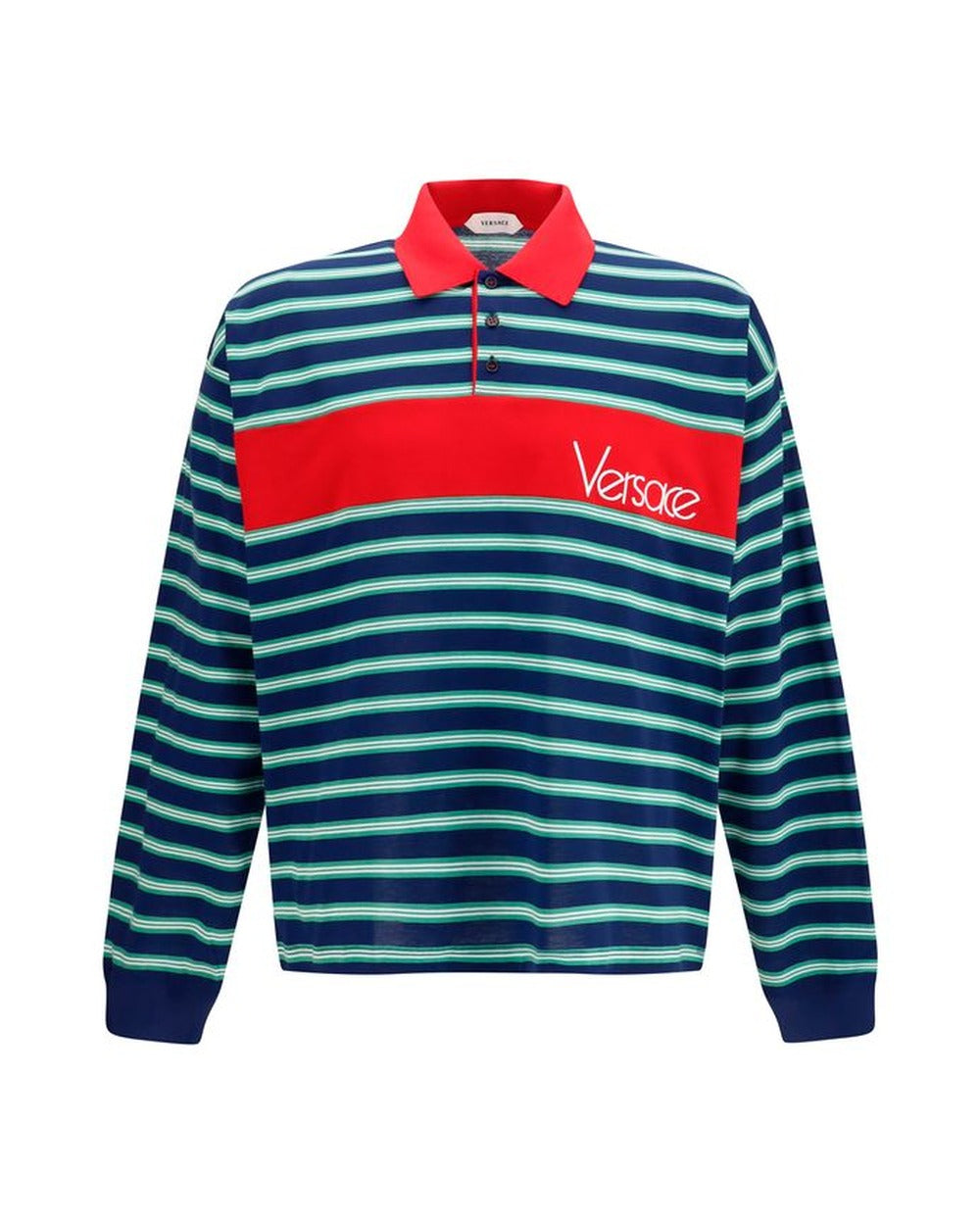 Versace Multicolor Cotton Polo Shirt