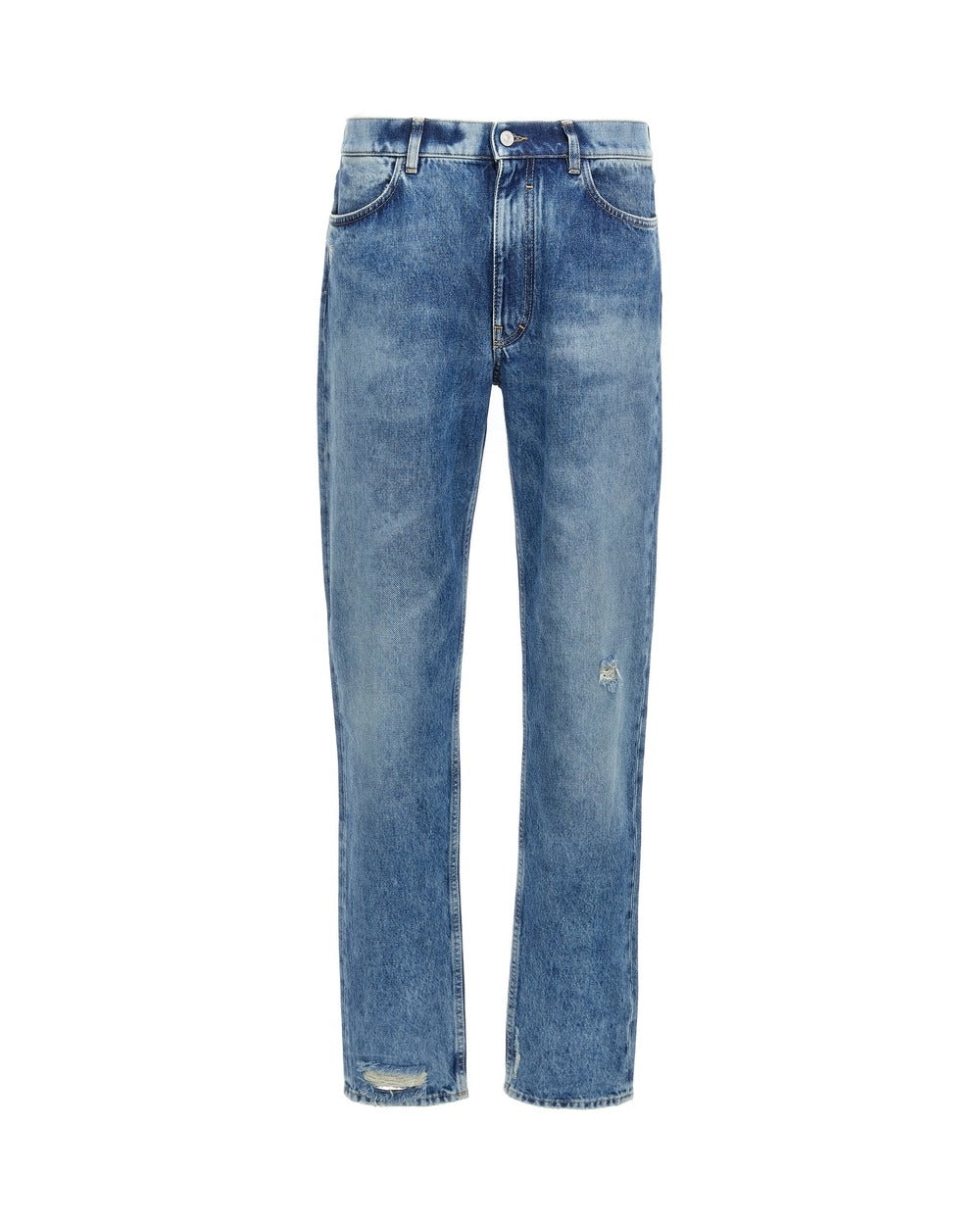 Givenchy Blue Cotton Straight-Leg Jeans