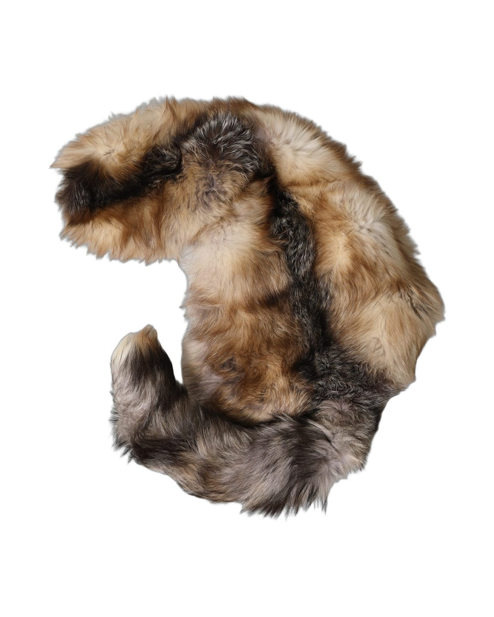 Dolce & Gabbana Brown Frost Fox Fur Neck Warmer Winter Scarf