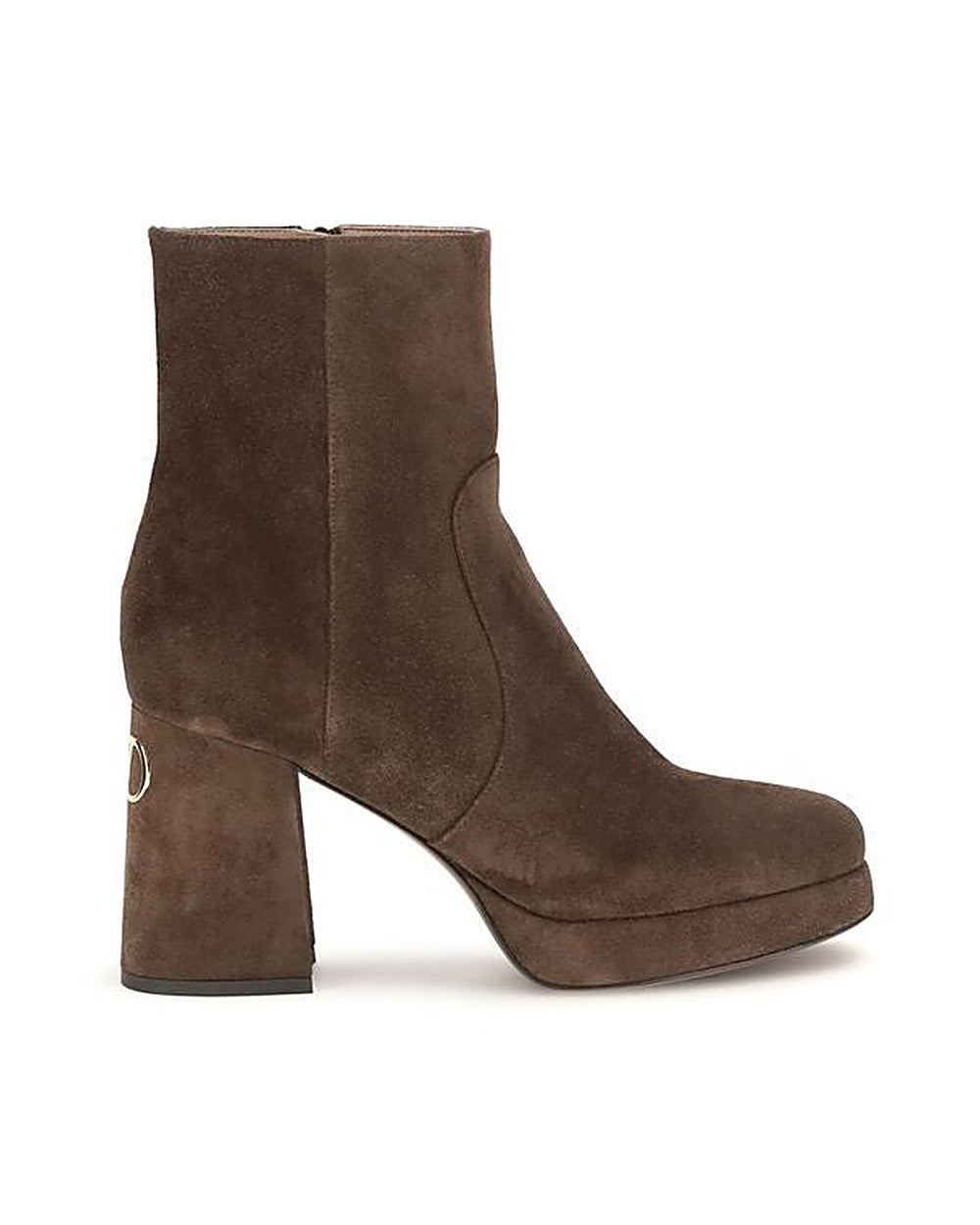 Valentino Garavani Brown Calf Leather Bos Taurus Ankle Boots
