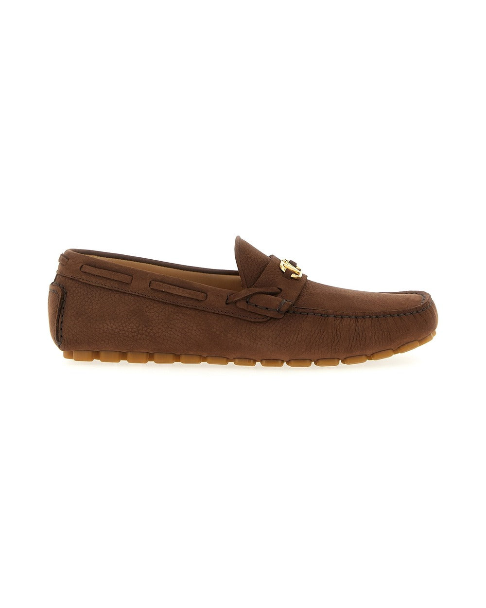 Valentino Garavani Brown Calfskin Slip-On Loafers