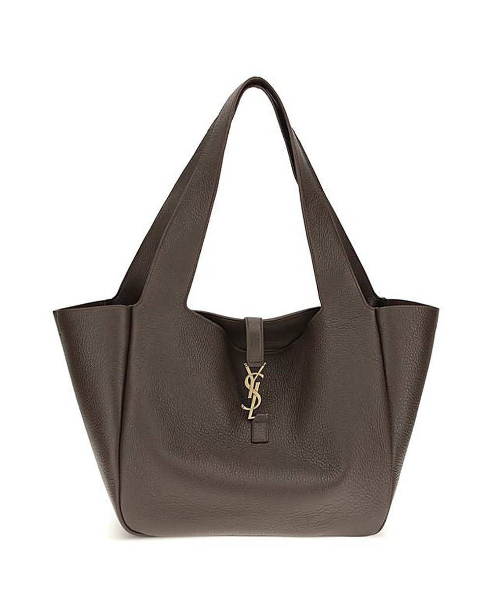 Saint Laurent Brown Calf Leather Bos Taurus Shoulder Bag