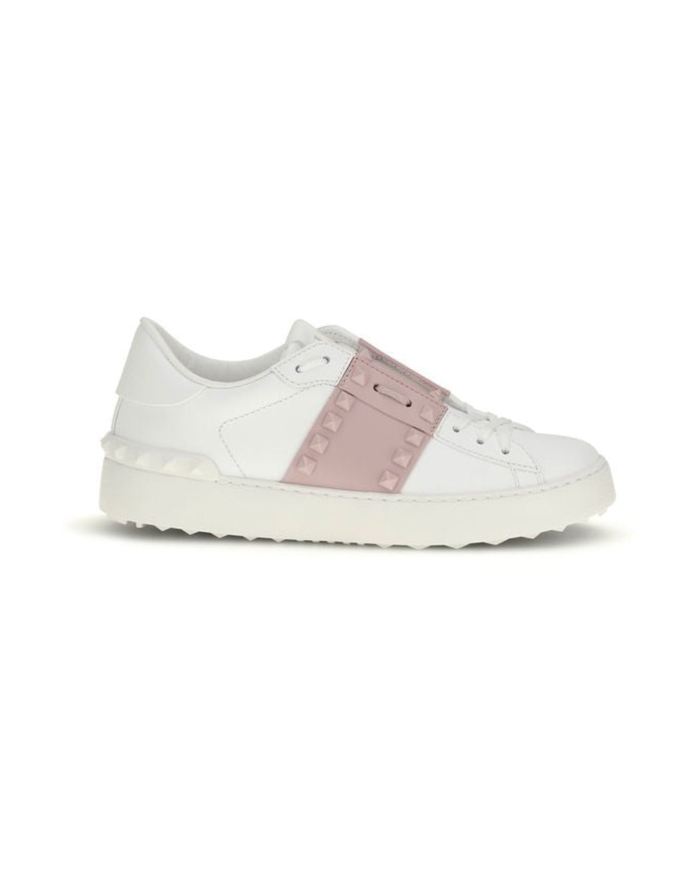 Valentino Garavani White Calf Leather Bos Taurus Low Top Sneakers