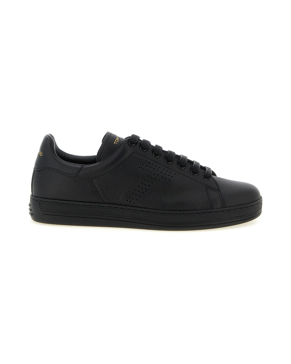 Tom Ford Black Leather Low Top Sneakers