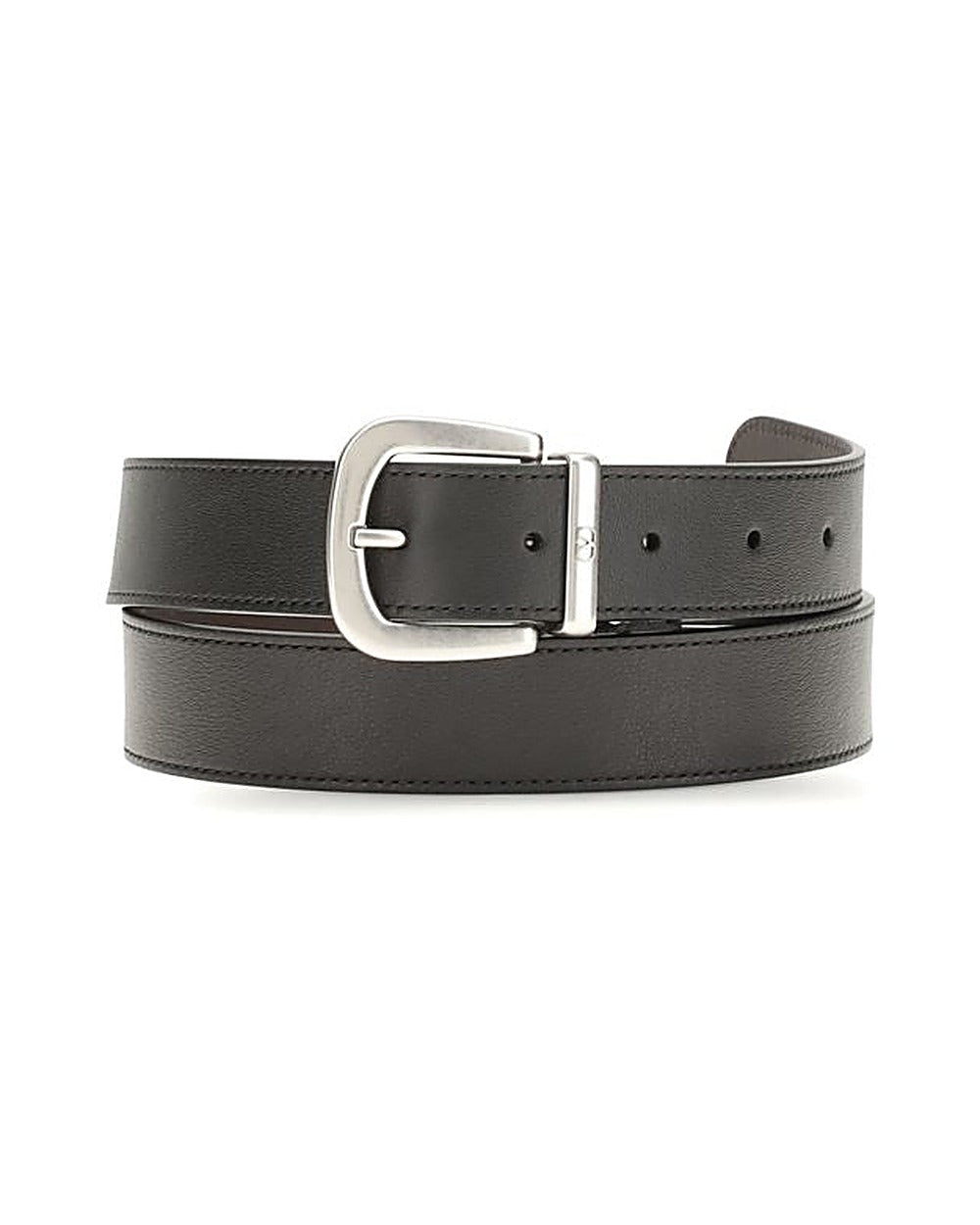 Valentino Garavani Black Calf Leather Bos Taurus Regular Belt