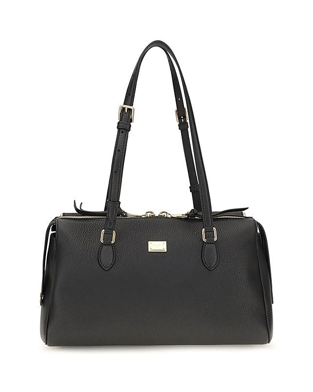 Dolce & Gabbana Black Calf Leather Bos Taurus Shoulder Bag