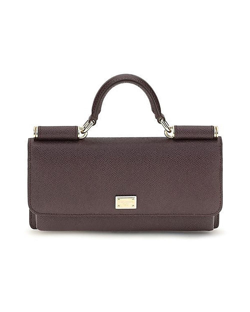 Dolce & Gabbana Brown Calf Leather Bos Taurus Shoulder Bag