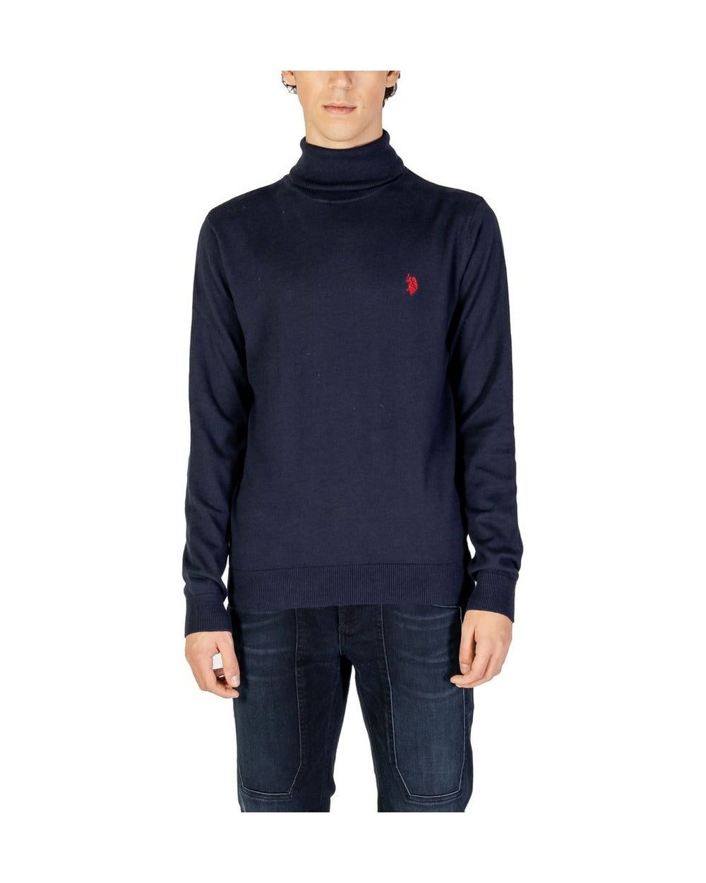 U.S. POLO ASSN. Blue Cotton Turtleneck