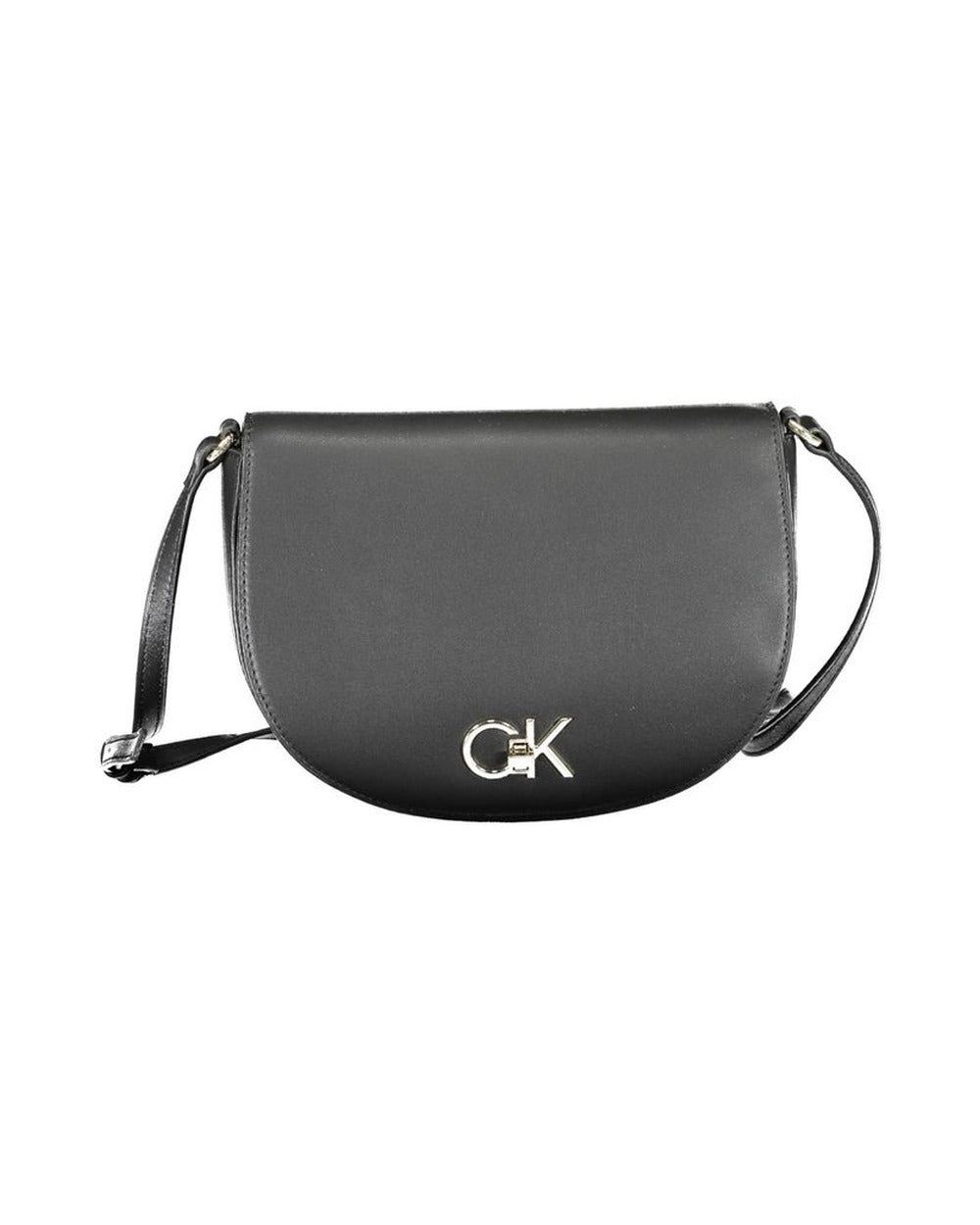 Calvin Klein Black Polyurethane Women Shoulder Bag