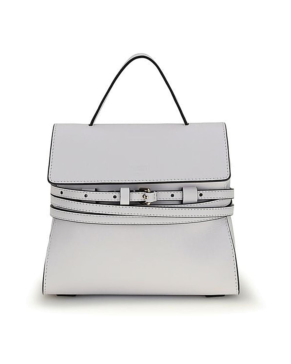Moschino White Calf Leather Bos Taurus Handbag