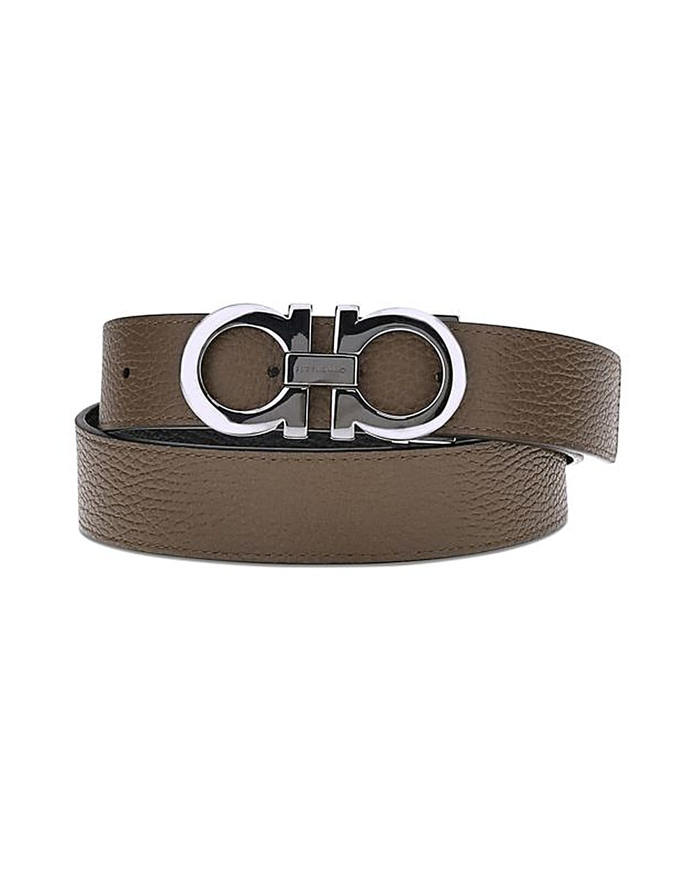 Ferragamo Brown Calf Leather Bos Taurus Regular Belt