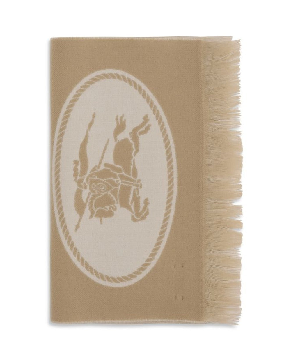 Burberry Beige Wool Oves Aries Scarf